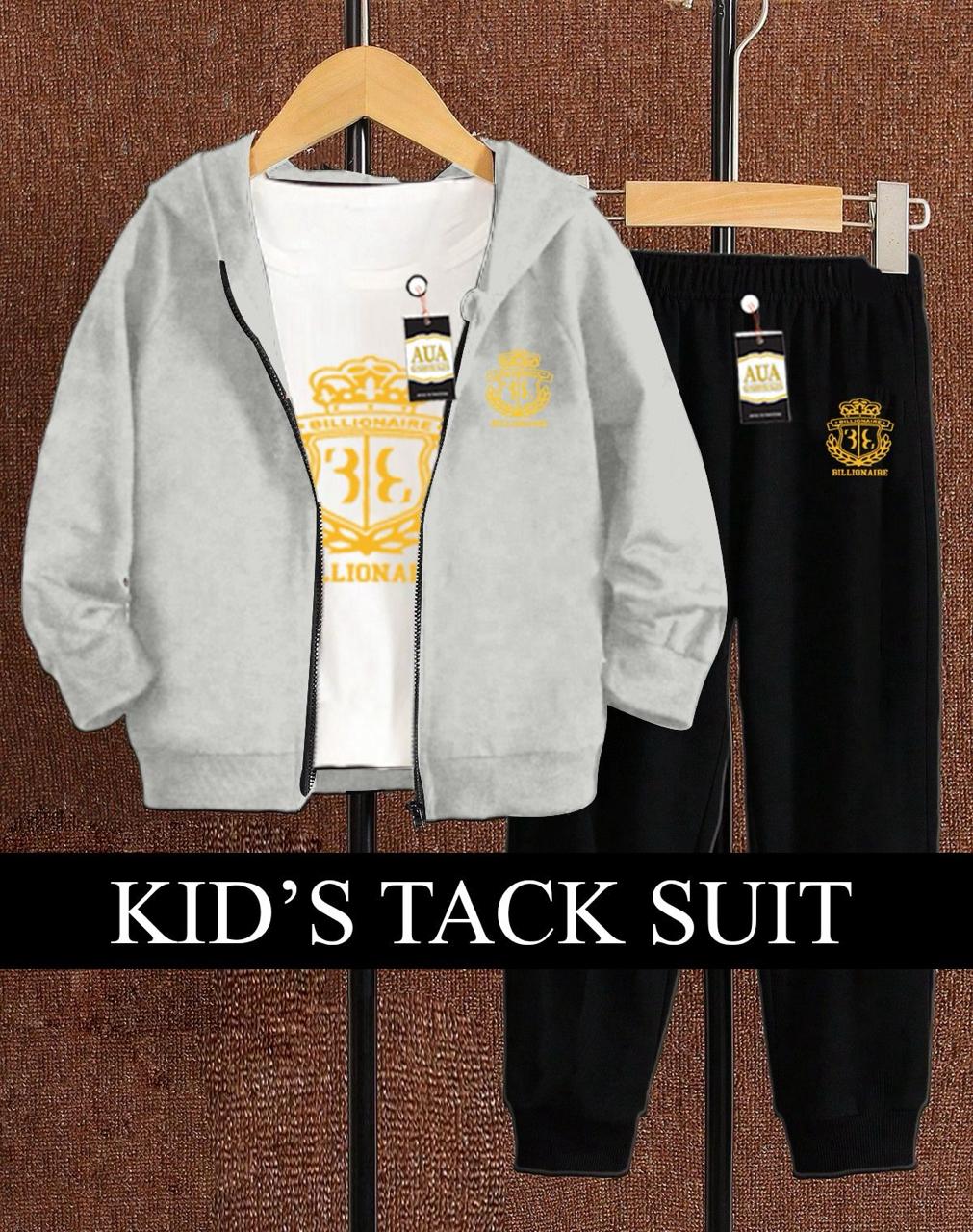New Winter Collection For Kids - Pack of Three Zipper T-Shirt & Trouser