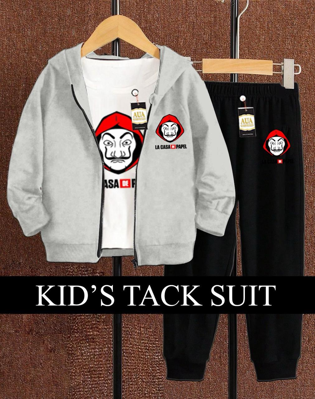 New Winter Collection For Kids - Pack of Three Zipper T-Shirt & Trouser