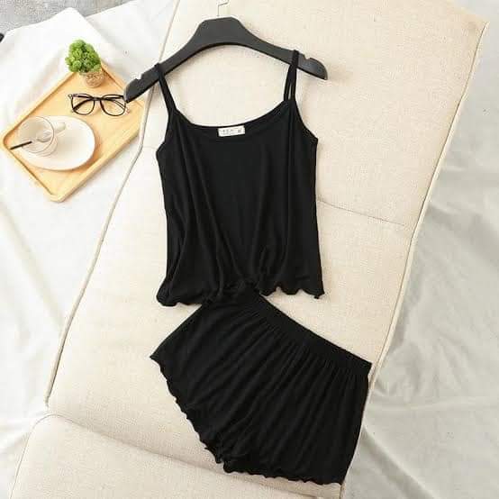 Women's Solid Color Cami and Shorts Pajama Set