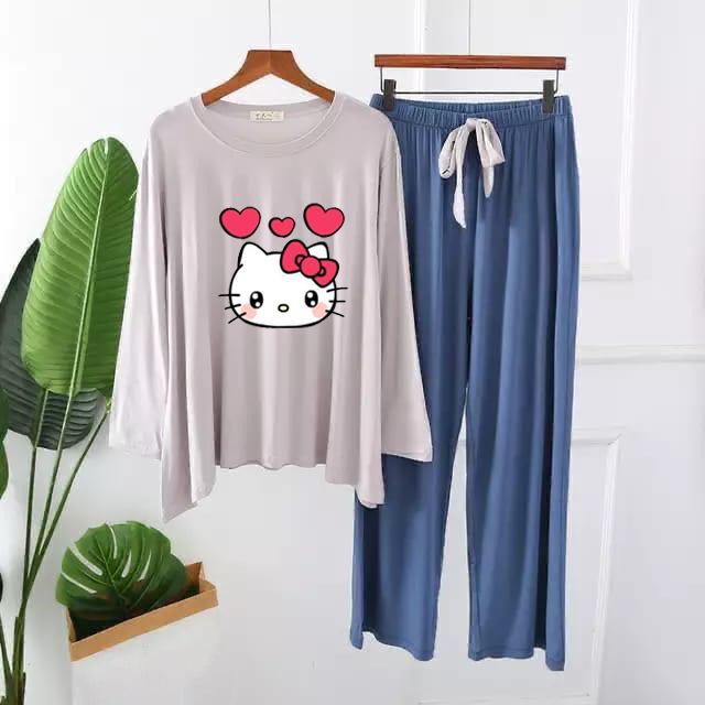 Adorable Hello Kitty Graphic Pajama Set