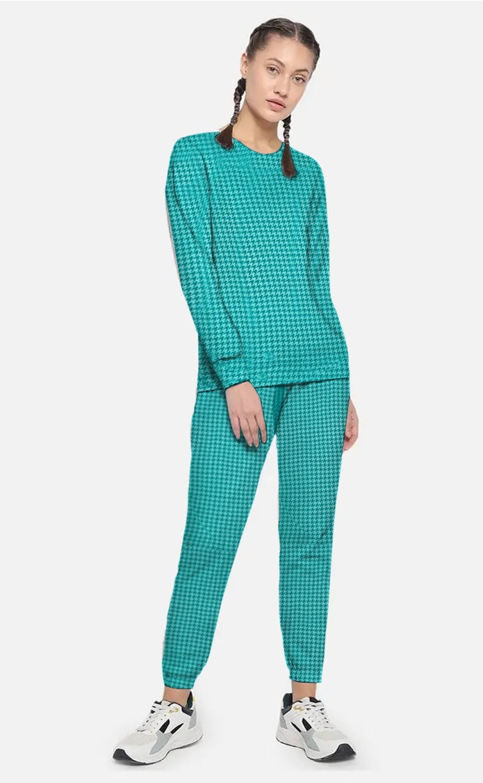 Women's Geometric Print Long-Sleeve Pajama Set
