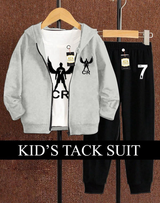 New Winter Collection For Kids - Pack of Three Zipper T-Shirt & Trouser