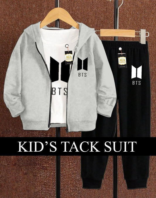 New Winter Collection For Kids - Pack of Three Zipper T-Shirt & Trouser