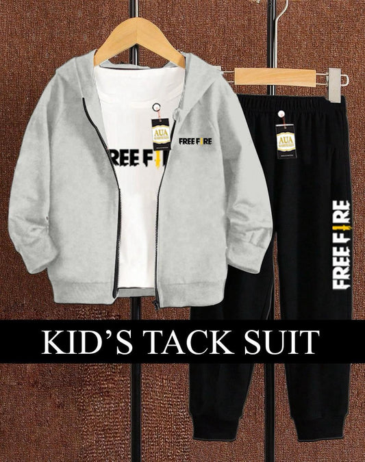 New Winter Collection For Kids - Pack of Three Zipper T-Shirt & Trouser