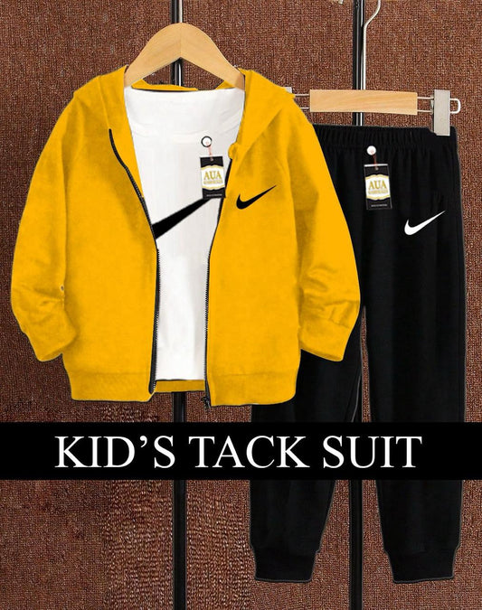 New Winter Collection For Kids - Pack of Three Zipper T-Shirt & Trouser