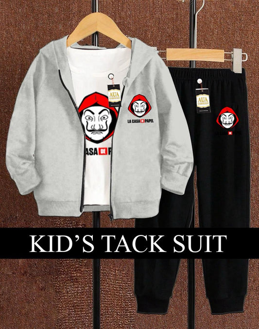 New Winter Collection For Kids - Pack of Three Zipper T-Shirt & Trouser