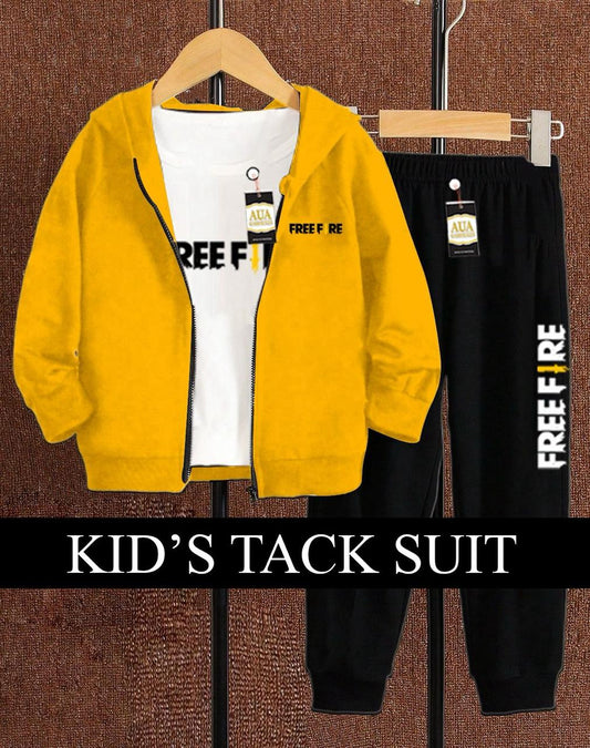 New Winter Collection For Kids - Pack of Three Zipper T-Shirt & Trouser