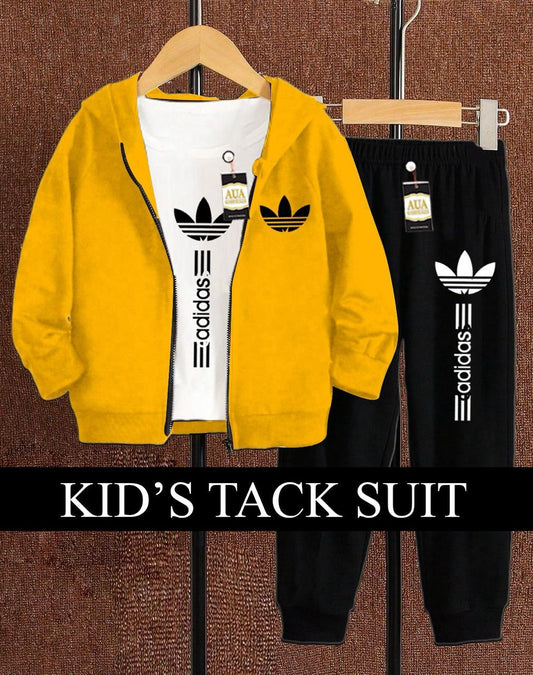 New Winter Collection For Kids - Pack of Three Zipper T-Shirt & Trouser