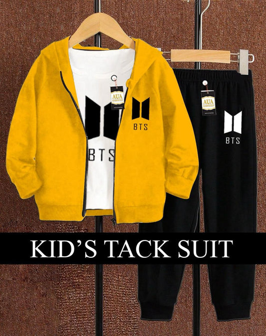 New Winter Collection For Kids - Pack of Three Zipper T-Shirt & Trouser