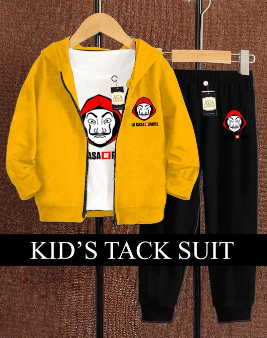 New Winter Collection For Kids - Pack of Three Zipper T-Shirt & Trouser