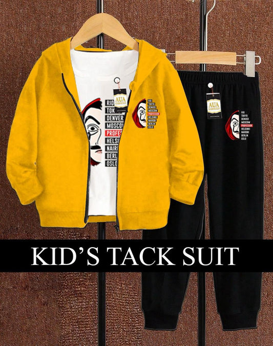 New Winter Collection For Kids - Pack of Three Zipper T-Shirt & Trouser