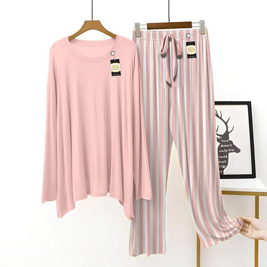 Peach Women's Pain Night Suit with Luxurious Lining Pajamas - Stylish Sleepwear Set for a Cozy Night's Rest (002)