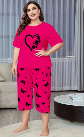 Dark Pink Women Heart Printed Half-Sleeved Vest For Leisure Home Wear Female Sleepwear Night Dress By Ara Closets (Copy) (Copy) (Copy) (Copy) (Copy) (Copy) (Copy) (Copy) (Copy) (Copy)