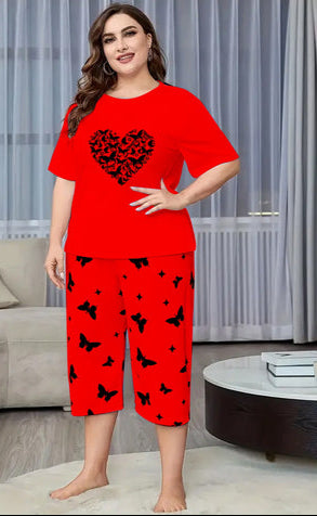 Red Butterfly Heart Printed Half-Sleeved Vest For Leisure Home Wear Female Sleepwear Night Dress By Ara Closets (Copy) (Copy) (Copy) (Copy) (Copy) (Copy) (Copy) (Copy) (Copy) (Copy) (Copy) (Copy)
