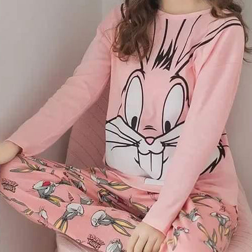 Pink Bugs Cute Lounge Wear Pyjamas Set Womens Ladies Long Sleeve PJ Pants Nightwear Sleepwear