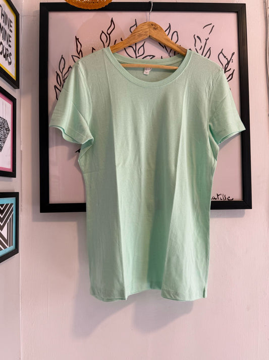 Solid Color Printed Brand T-Shirt for Women – Soft & Comfortable Everyday Wear