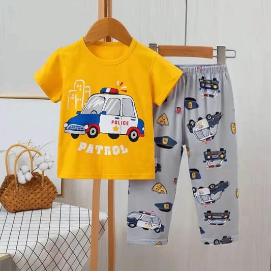 Boys' "Police Patrol" Car T-Shirt and Pajama Set